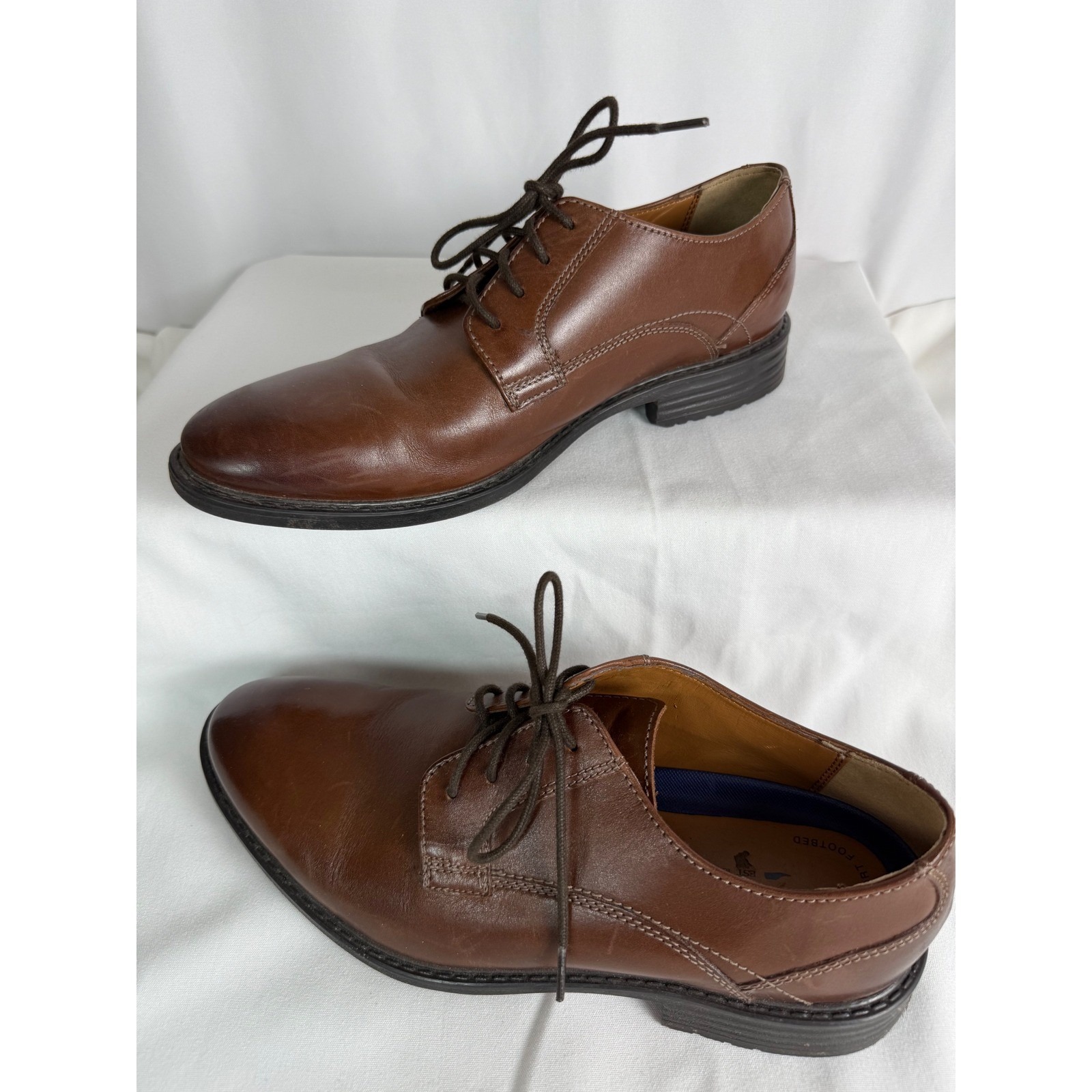 Bostonian Brown Leather Dress Shoes Mens Lace Up Oxford Comfort